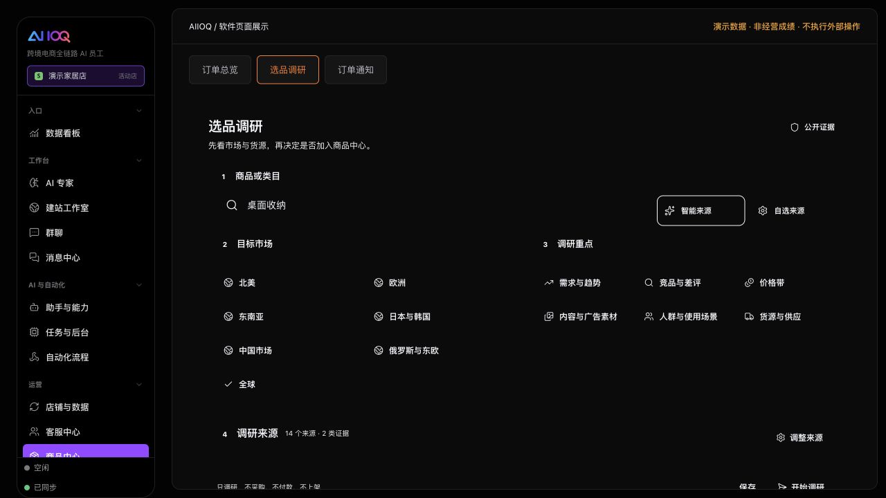 选品调研中的类目、市场和调研重点
